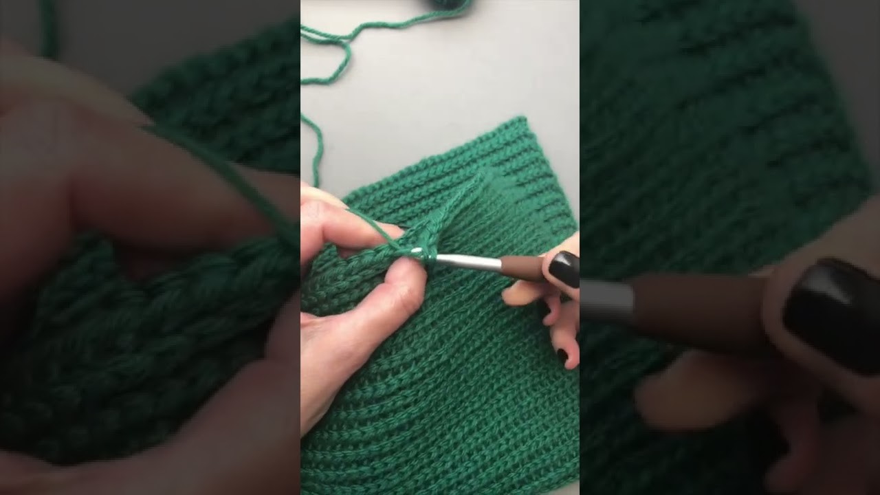 Crochet Brioche Stitch Knit Look #shorts #ganchillo #crochet