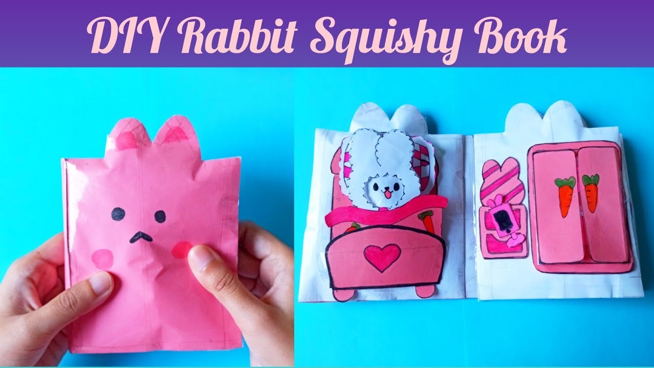 DIY Rabbit Squishy Book. How To Make Rabbit Squishy Quiet Book. Quiet Book