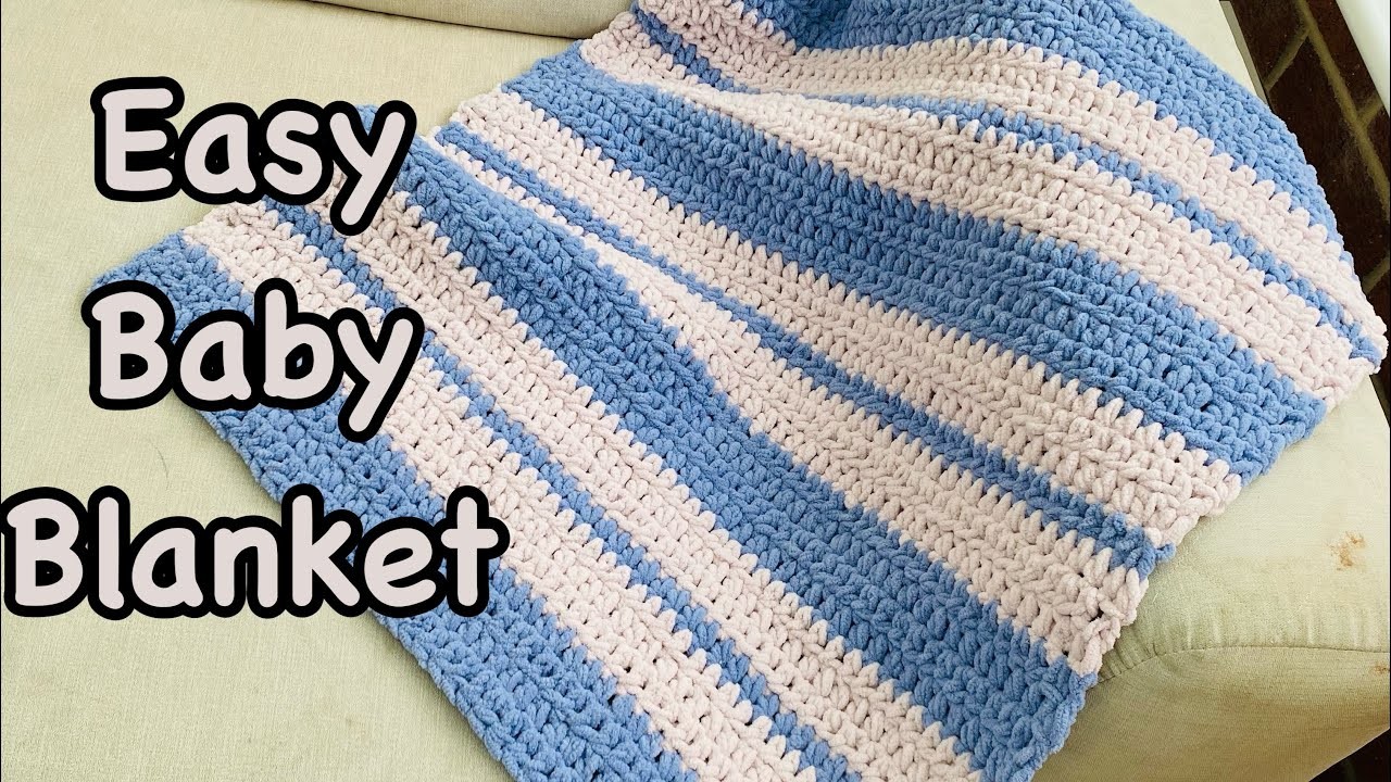 Easy Crochet- Super easy baby blanket. very quick and easy to make baby blanket.