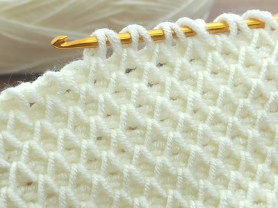 Great ???? ????Tunisian knitting pattern explanation. kolay Tunus işi bebek battaniyesi modeli????#tunusişi