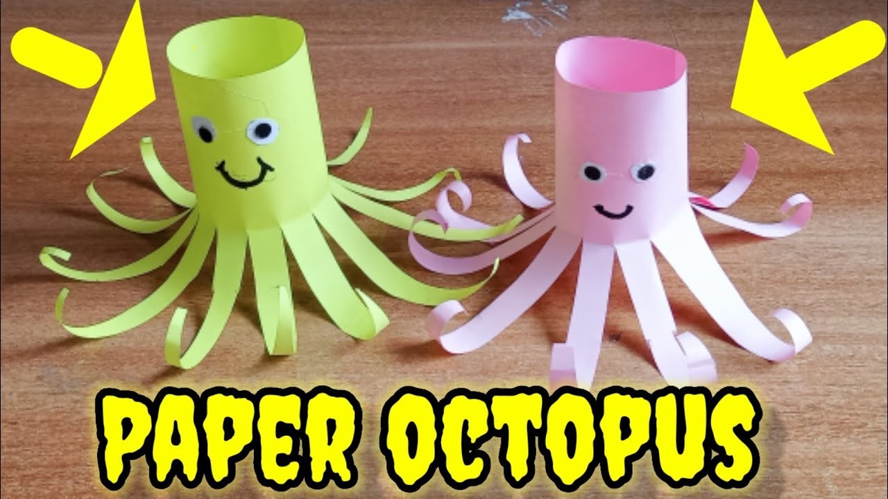 How to make a paper octopus.  easy tutorial.