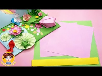 How To Make An Origami - Garden - Pond - Origami Flower - Water Lily