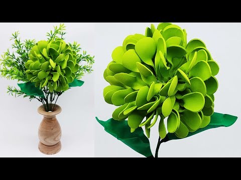 The Easy Way-Round Flower From Glitter Foamiran Flores De Fomi | Foam Flower By Origami Art & Crafts