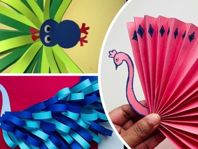 3 DIY how to make Paper peacock|Easy Paper Peacock with paper | Paper Peacock | Simple paper peacock