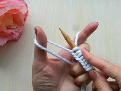 Classic set of loops on knitting needles.  This is how they knit in Ukraine