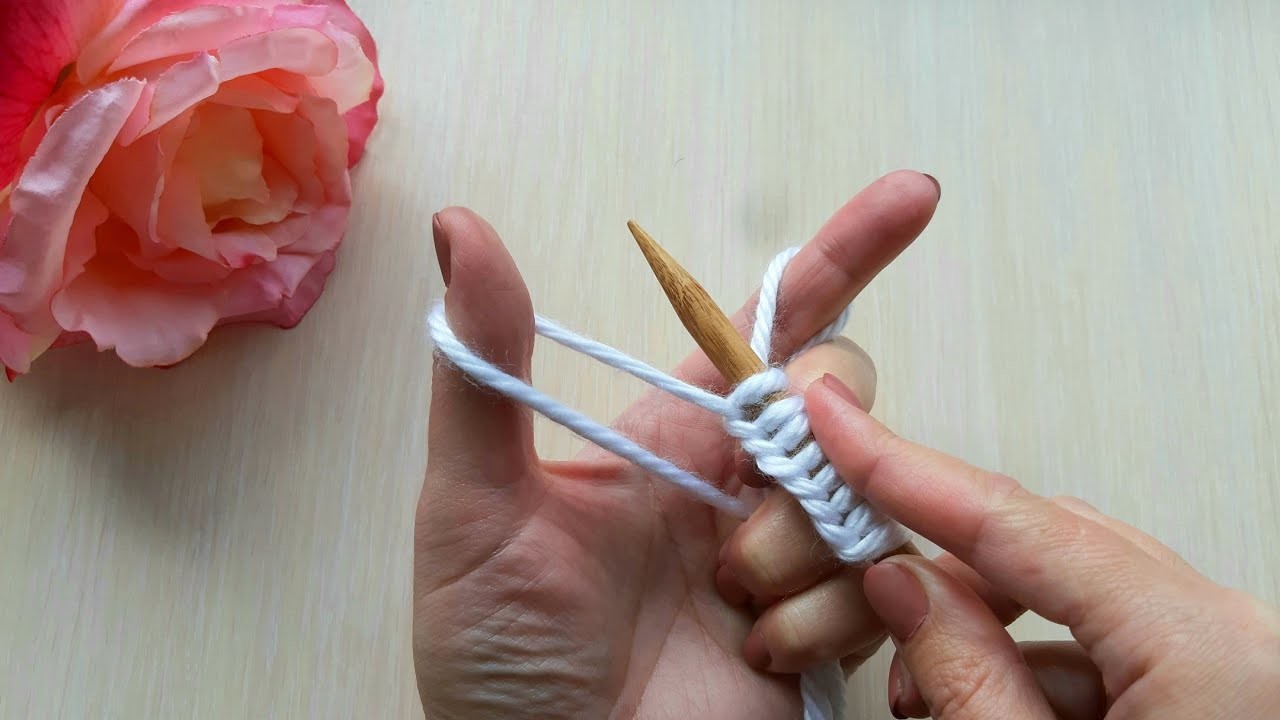 Classic set of loops on knitting needles.  This is how they knit in Ukraine