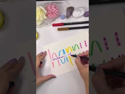 DIY Card Gift Idea | Mother's Day card | Life of Colour dual tip brush pens