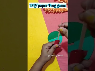 DIY paper frog game ???? make and have fun #short #diy #craft