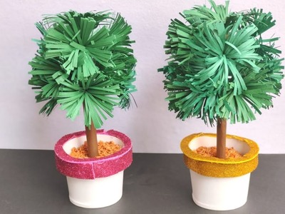 Easy Paper Tree Making | Plant Model For Ambiance | DIY Paper Crafts | Easy Kids Crafts