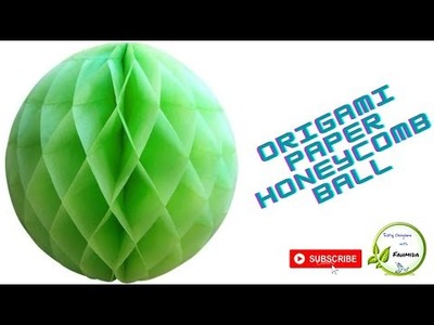 How to make Origami Paper Honeycomb Ball | Home Decoration Idea | DIY crafts
