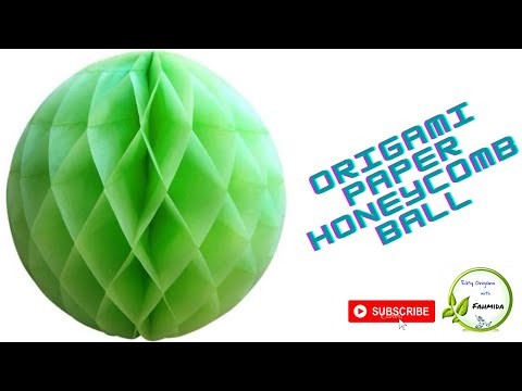 How to make Origami Paper Honeycomb Ball | Home Decoration Idea | DIY crafts