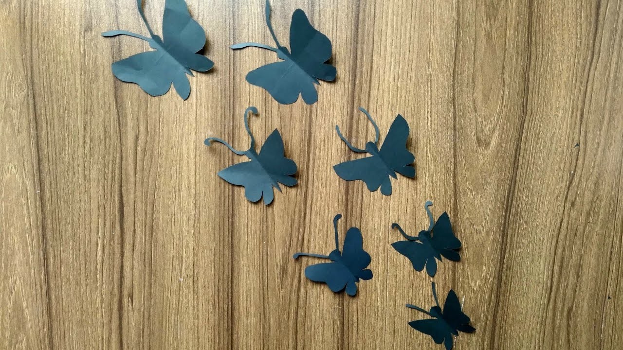 How to make paper butterfly easy.  paper crafts video.