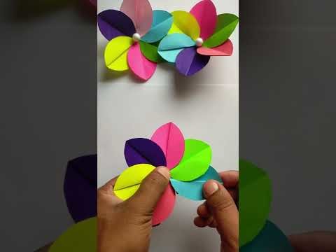 How to make paper flowers | #charchitART #shorts #ytshorts