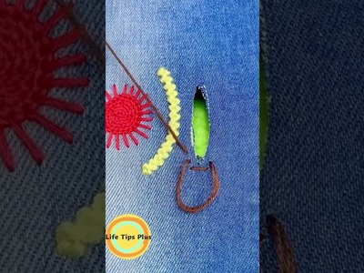 How to mend holes in clothes? Amazing Embroidery Stitches For Beginners.Guide to Sewing. #shorts