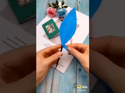 5 minute art'craft video with paper craft work easy pen dacoration homemade art????likes???? and comments????