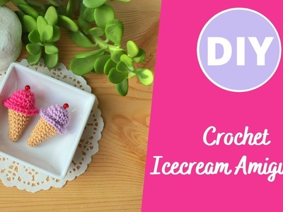 Crochet tutorial for Ice cream cone summer dessert softy cone