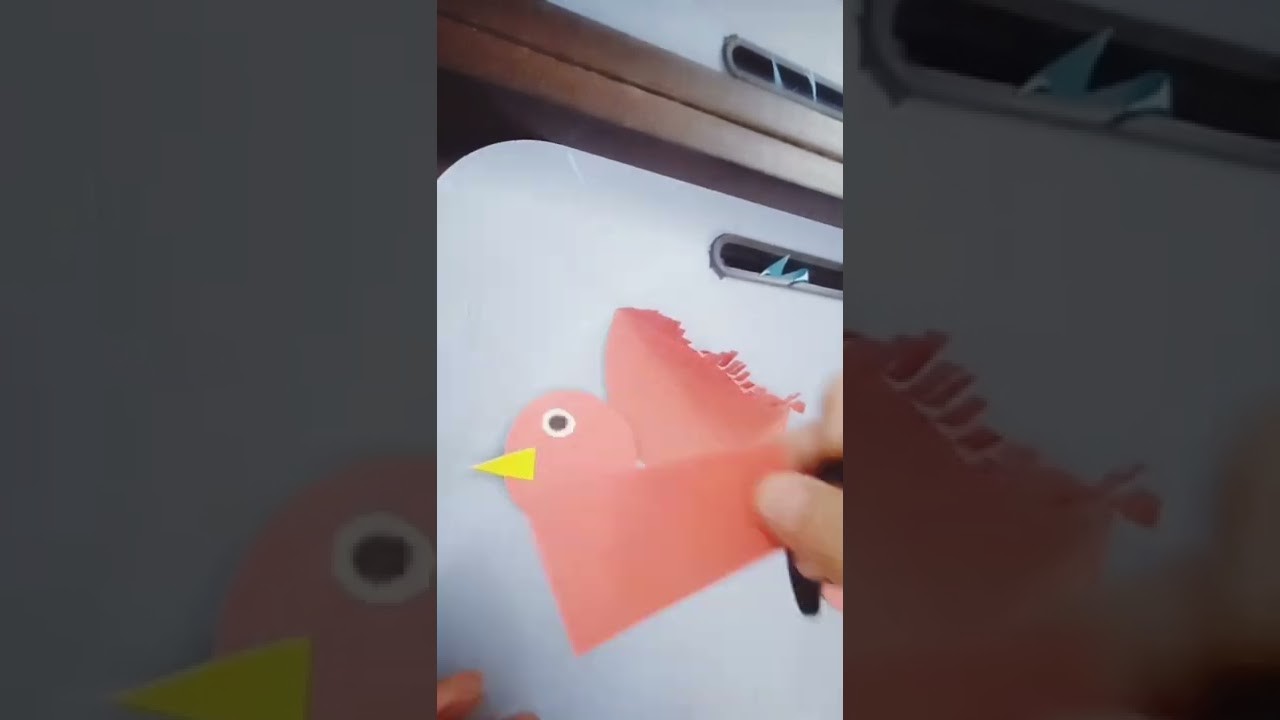 Diy paper bird|moving bird with paper.for detailed video link is in description.