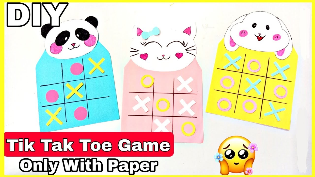 DIY Paper Game | How To Make Tic Toc Toe Game With Paper | Origami tic tac toe game | Paper Crafts