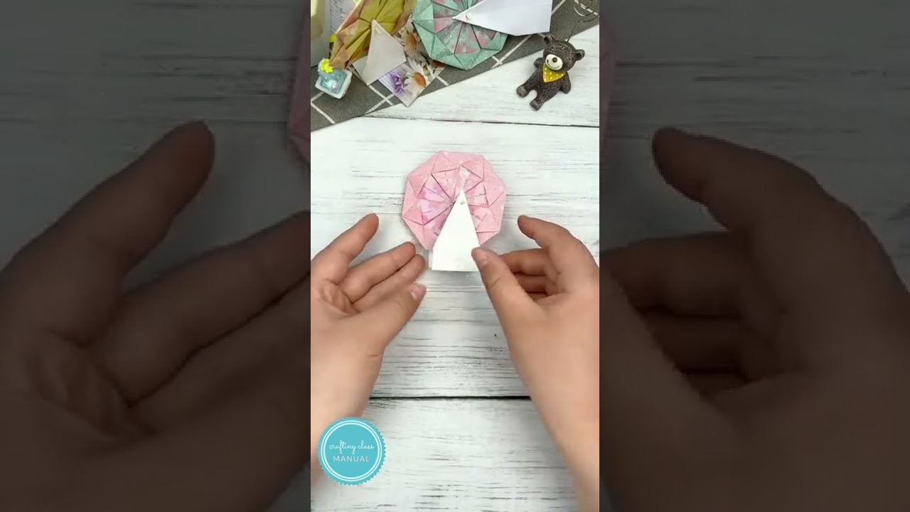 How to make a mini paper Ferris wheel?.DIY Origami Crafts Tutorial step by step. #shorts