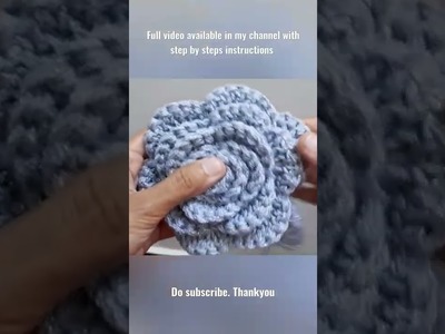Link in description for tutorial. very big flower crochet