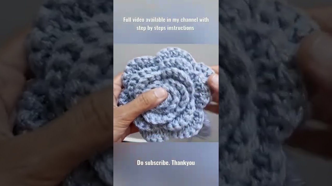Link in description for tutorial. very big flower crochet