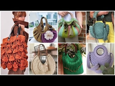 Most gorgeous crochet pattern fancy designer bags.purses.Handbag designs