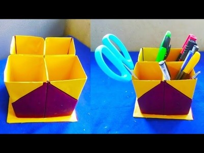 Simple paper pen stand || Easy paper craft || Mahizh Craft ||