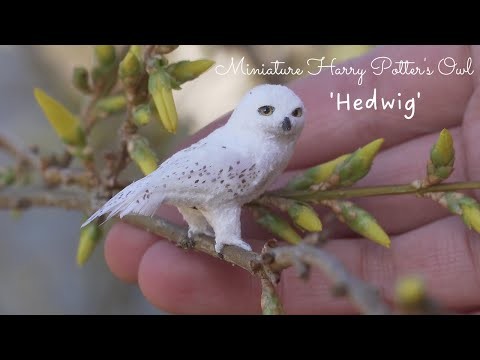 The Making of Miniature Owl 'Hedwig' - Harry Potter Miniature | Polymer Clay Sculpture | Art Vlog