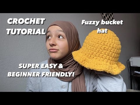 The quickest & easiest fuzzy bucket hat tutorial ever! Super Beginner friendly!