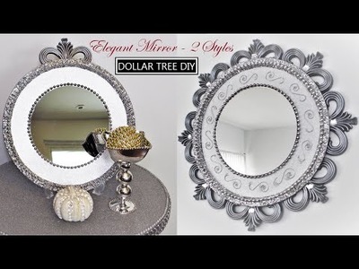 2 Anthroplogie-Inspired Mirrors on a Dollar Store Budget | Glam Home Decor | Dollar Tree DIY