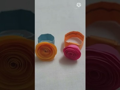Diy easy origami paper ring.how to make a paper ring #shorts #paperring #papercraft