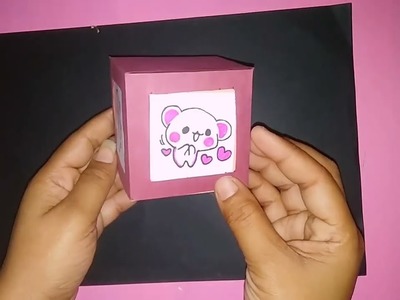 DIY gift box ????. how to make easy paper gift box.kawaii gift box.paper craft ideas.gift box ideas.
