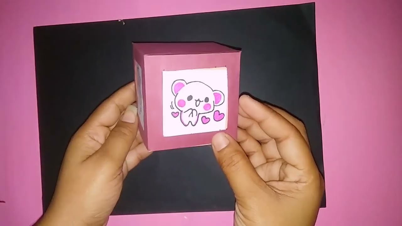 DIY gift box ????. how to make easy paper gift box.kawaii gift box.paper craft ideas.gift box ideas.