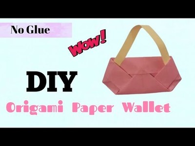 DIY !  How to make paper hand bag. origami
