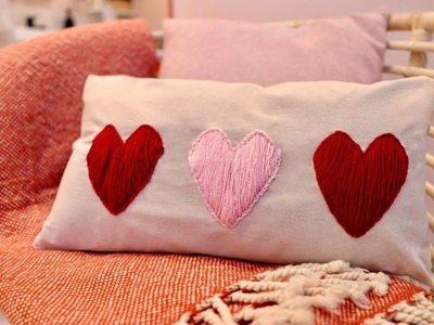 HOW TO MAKE A DIY HEART(LOVE) CUSHION COVER.PILLOW CASE. Easy Mother’s Day Touch Gift Ideas 2022