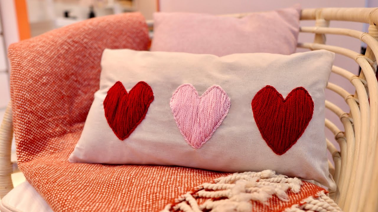 HOW TO MAKE A DIY HEART(LOVE) CUSHION COVER.PILLOW CASE. Easy Mother’s Day Touch Gift Ideas 2022