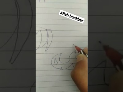 Allah name how to draw 3d letters a toz  #allah #short