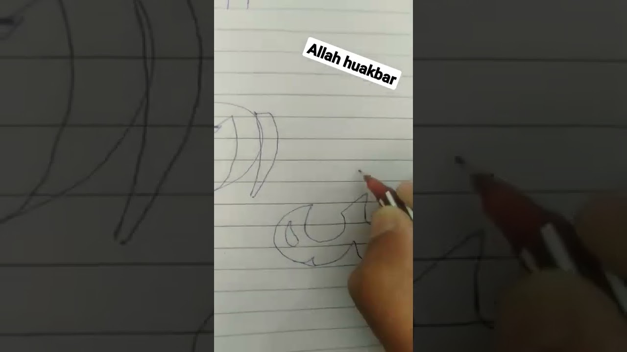 Allah name how to draw 3d letters a toz  #allah #short
