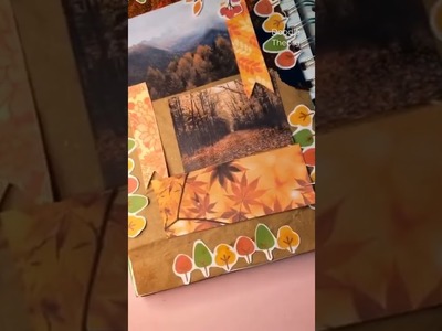 Autumn Theme aesthetic journal with me #shorts #journal #scrapbook #autumn #scrapbooking #journaling