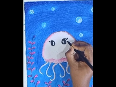 Cute jellyfish#How to draw a jellyfish#jellyfish drawing for children#shorts #youtubeshorts#youtube