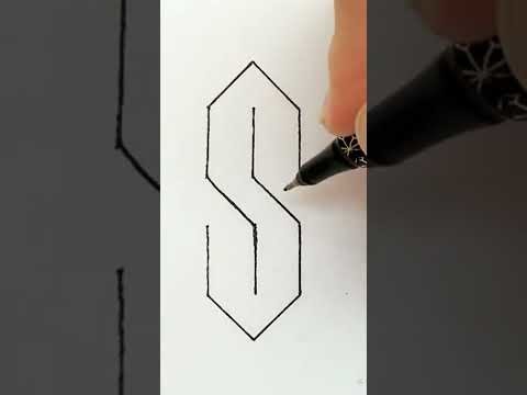 Draw S In 3D  | Amazing Creative 3D Art ideas ???? #shorts #3d #art