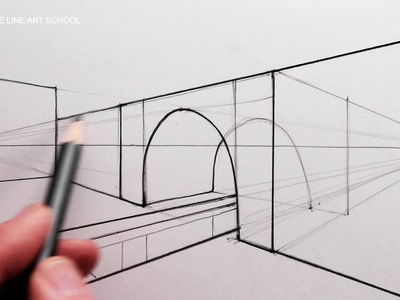 How to Draw a Bridge using 2-Point Perspective: Narrated