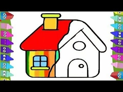 How to draw a house for children. easy drawing