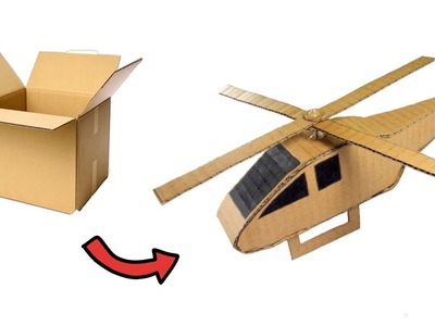 MAKE A HELICOPTER FROM CARDBOARD DIY AIRCRAFT