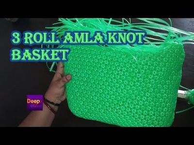 3 Roll wire Basket. 3 Roll Nellikai Mudichi koodai. 3 Roll Amla knot wire koodai. Green basket