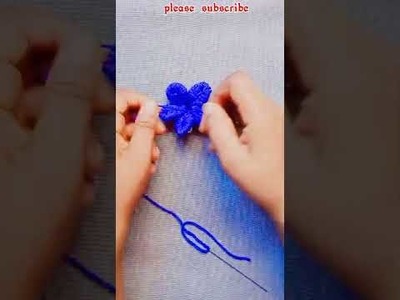 Wow!! super easy beautiful woolen flower making with fork!!