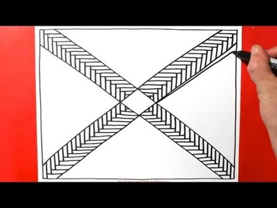 Daily Line Illusion | Cross Weave 3D Pattern. Spiral Drawing. Satisfying & Relaxing
