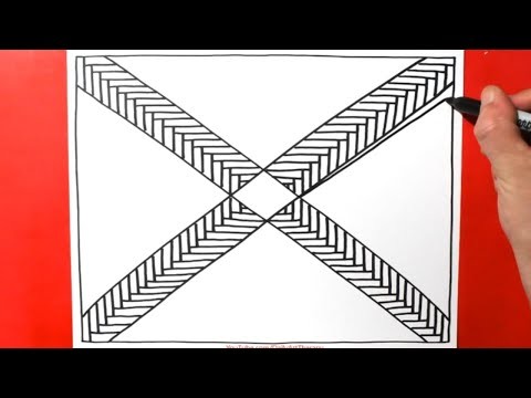 Daily Line Illusion | Cross Weave 3D Pattern. Spiral Drawing. Satisfying & Relaxing