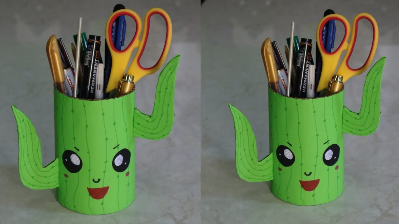 DIY easy pen holder making using cardboard | Pencil Holder | Easy Crafts