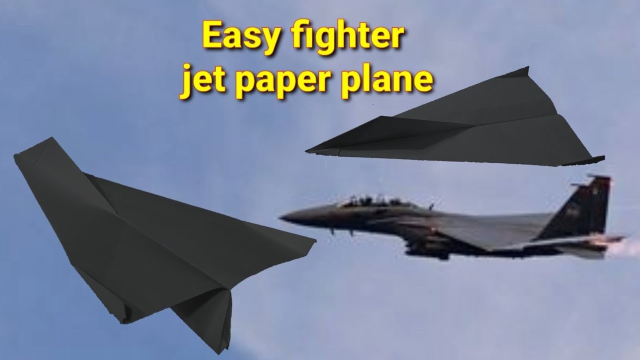 Easy fighter jet paper plane